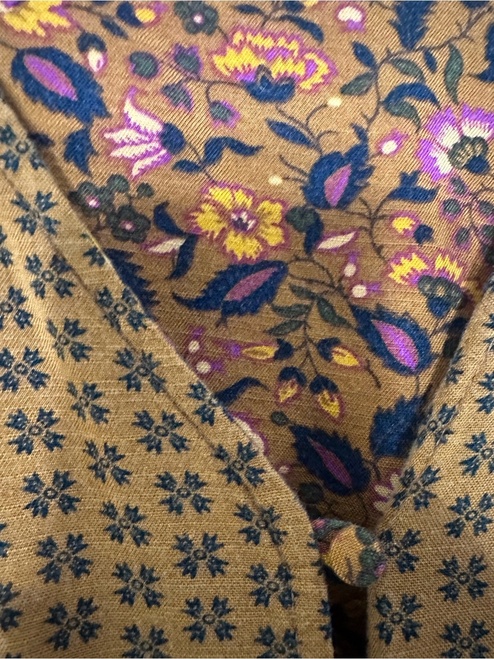 Knox Rose XXL Boho Floral Paisley Maxi Dress Long Sleeve Button Front - Picture 8 of 9